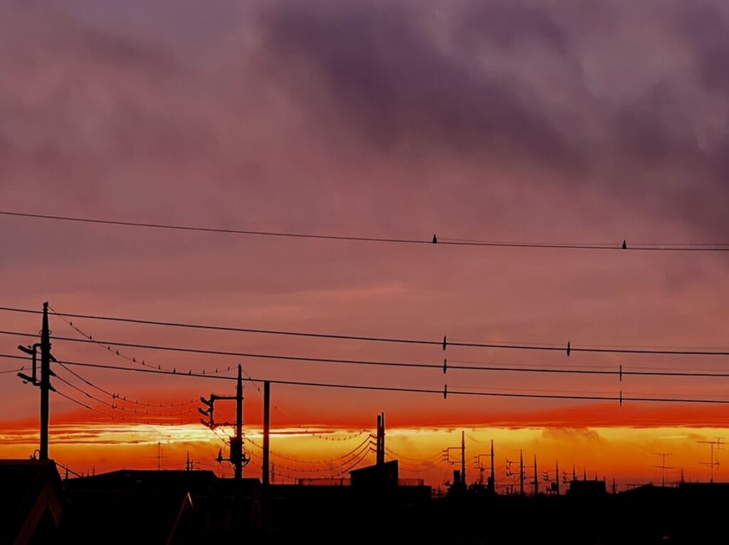 編集後の夕焼け写真