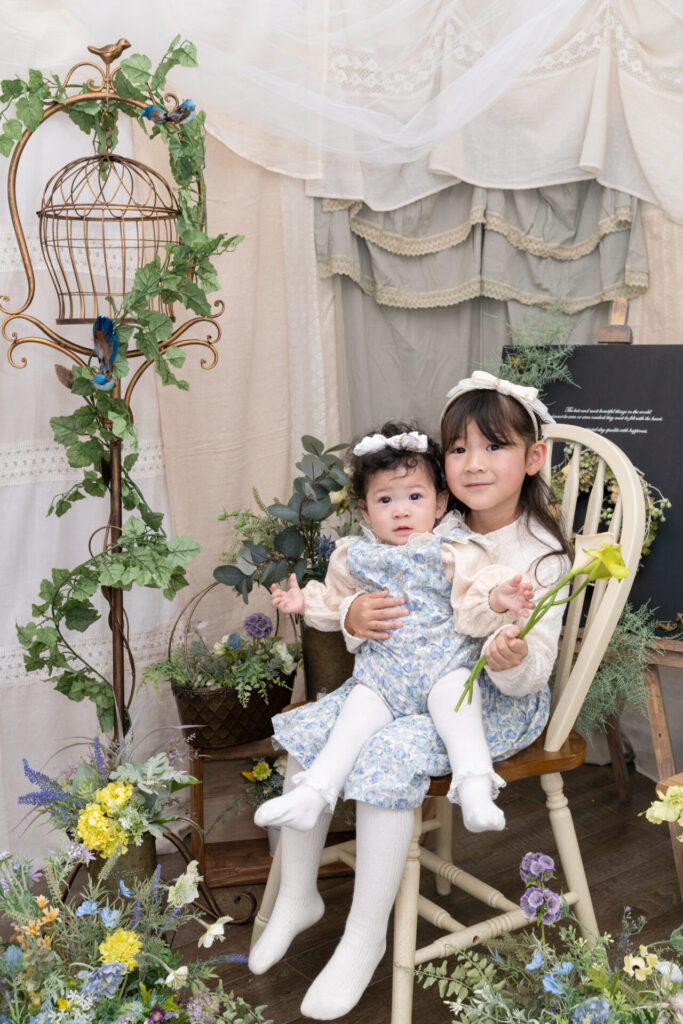 埼玉県越谷市にあるイロドリフォトのプライベートスタジオで撮影したハーフバースデー、誕生日写真